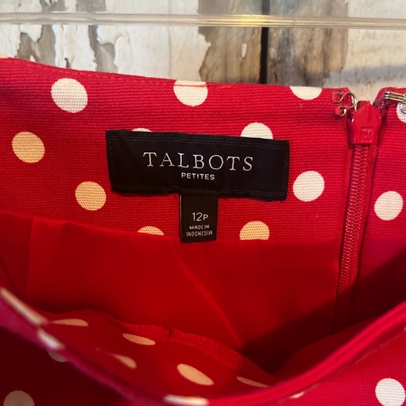 Talbots 12P red dot skirt lined - Picture 4 of 4